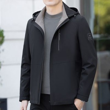 【米蘭精品】現貨+預購 頂級真羽絨外套90%鴨絨羽絨衣秋冬上衣大碼休閒男裝-連帽牛奶絲商務中長3色74mt103