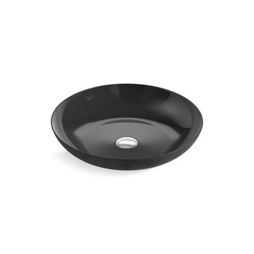 Slice Steel 琺瑯鋼製圓形面盆 深90mm - 黑