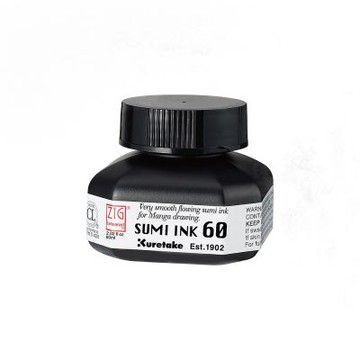 【Kuretake 吳竹】ZIG 漫畫用墨液 碳黑色 /瓶 CNCE103-6(日本品牌)