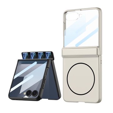 GKK新款適用三星ZFlip7手機殼磁吸鉸鏈撞色flip7無線充殼膜保護套