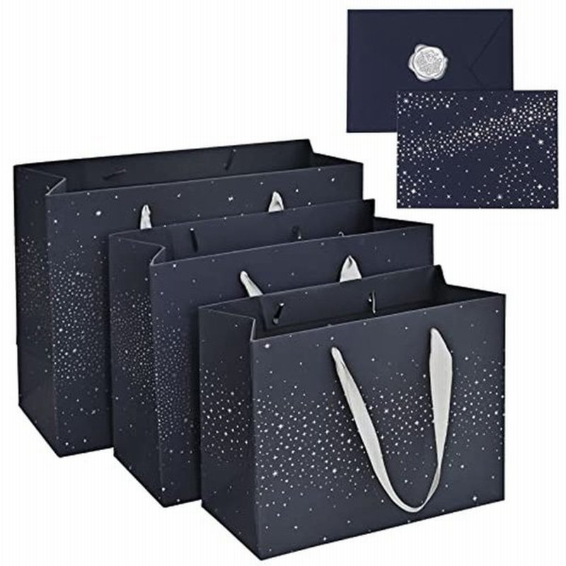 Spacexpando ギフトバッグ おしゃれ 紙袋 大 3枚セット 封筒 メッセージカード ギフト包装 手提げ袋 大 中 小 紙 ギフト用 通販 Lineポイント最大0 5 Get Lineショッピング