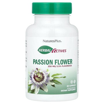 NaturesPlus, 草本活性物，西番蓮，250毫克，60粒素食膠囊