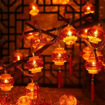 【可開發票】春節裝飾品 新年氛圍燈 過年春節 春節掛飾 新年燈籠  LED小彩燈閃燈串燈七彩過年彩燈春節裝飾掛件家用紅燈