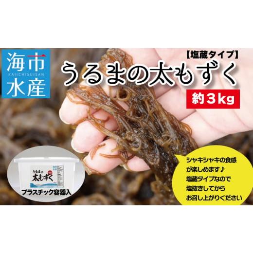 ふるさと納税 沖縄県 うるま市 海市水産から直送する「うるまの太もずく約3kg」沖縄もずく