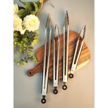 加長食品夾不銹鋼加厚食物夾商用燒烤油炸牛排烤肉夾耐高溫防燙夾