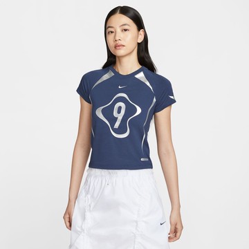 NIKE AS W NSW NK CHLL KNT TEE GCEL 女短袖 藍-II1950410
