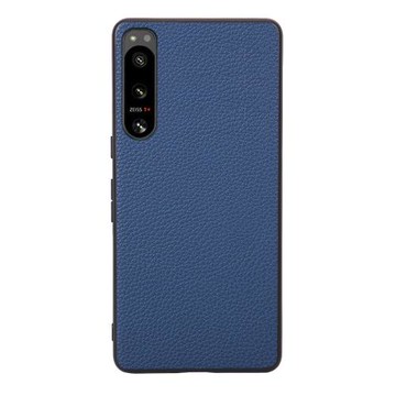 適用索尼Xperia 5 Ⅳ手機殼商務荔枝紋5II保護套全包邊防摔外殼sony Xperia 1V/10V布紋皮套防指紋男女款素皮