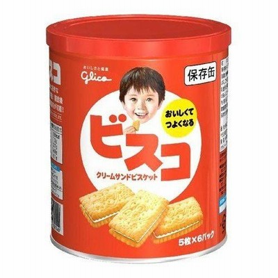 非常食 ビスコ保存缶 6530140 1缶（5枚入×6パック） 江崎グリコ -