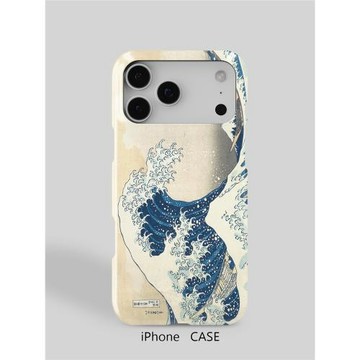 神奈川浪適用于iPhone17Promax輕薄16適用于15蘋果14手機殼13不掉色12環保硬殼散熱半包保護殼