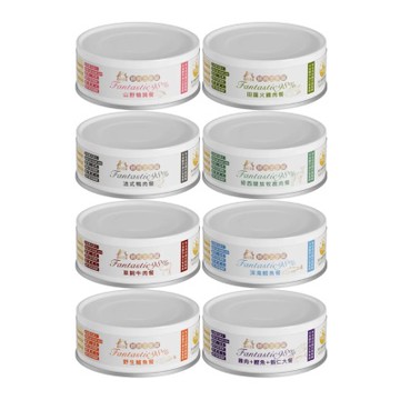Fantastic98% 超越汪喵【24入組】 80g 鮮肉主食罐系列 貓罐頭 (購買兩件贈送寵物玩具x1 隨機出貨)