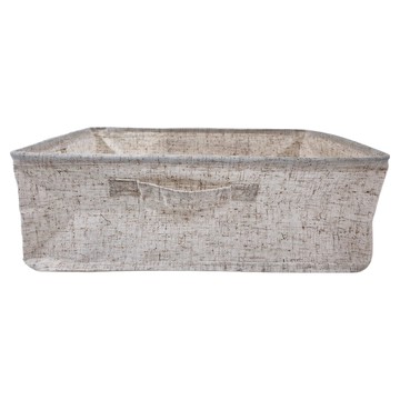 UdiLife 優的生活大師 森 棉麻 淺型 收納盒 中 59M  棉麻色  1個