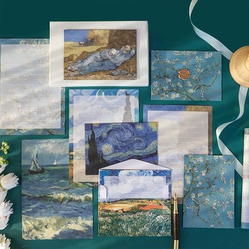【玫瑰花園手作】復古油畫 信紙 信封 套裝 賀卡 情人節 卡片 信 文具 文具用品 SY0192