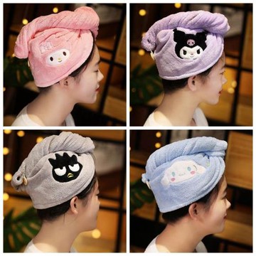 可愛卡通干發帽吸水浴帽洗頭發速干毛巾包頭女兒童長發擦頭巾神器