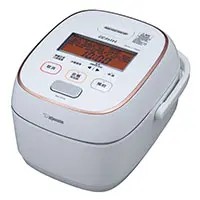6人份鐵器塗層豪熱羽釜壓力IH電子鍋(NW-JTF10) 白