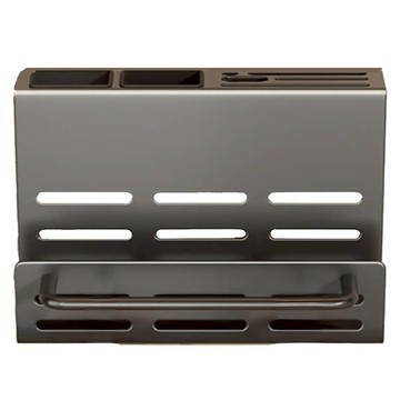 德利生活 廚房刀具餐具置物架  分格收納  整潔有序  槍灰色  1組