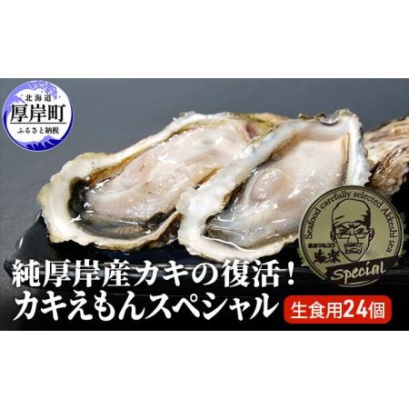 ふるさと納税 純厚岸産カキの復活！カキえもんスペシャル（生食用24個） 北海道厚岸町