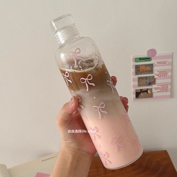 【台灣出貨】新款小衆簡約水杯便攜女生高顏值日式ins耐高溫便攜防摔隨手水杯冰霸杯  吸管杯 隨行杯
