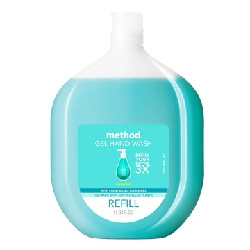 Method 美則 清泉 洗手乳補充瓶 植物性清潔劑 美國製  1L  1瓶