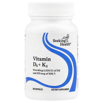 Seeking Health, 維生素 D3 + K2，60 粒膠囊