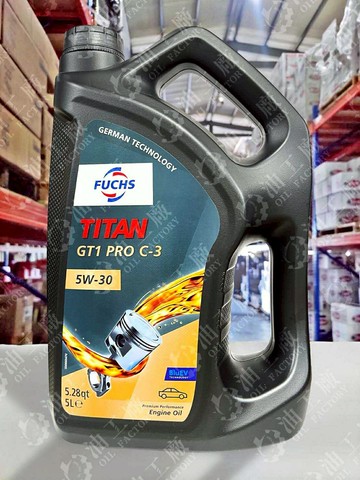 『油工廠』FUCHS TITAN GT1 PRO C-3 5W30 汽油 柴油 油電 機油 5L C3 SN C30