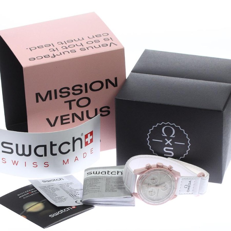 ☆未使用品 ☆箱・保証書付き【Swatch】スウォッチ OMEGA×Swatch MISSION TO VENUS SO33P100 クォーツ メンズ_734115  | LINEブランドカタログ