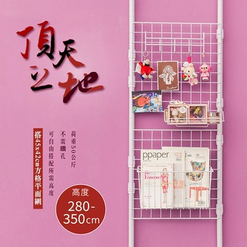 dayneeds 頂天立地(搭45x42方格平面網)送塑膠S勾10入(烤漆黑)