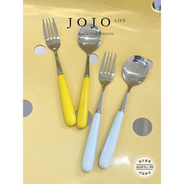 JOJO'S L. PD.snow.可愛小勺子彩色色釉陶瓷不銹鋼勺子 | 空雪