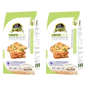珍田生機 竹鹽蕎麥生機蘇打餅 香蔥  162g  2盒