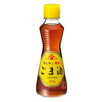 【江戶物語】 Kadoya 角屋 芝麻油 200g 純正芝麻油 金印芝麻油 100%純芝麻油 沾醬 調味 日本原裝進口