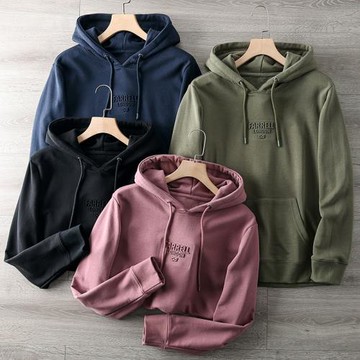 高克重毛圈！街潮！立體字母壓花工藝！新款男士連帽套頭休閑衛衣