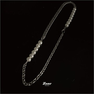 Zone ACC | 『現貨』珍珠段接項鍊 / 美式嘻哈街頭 / 鈦鋼 / 項鍊 / Z026