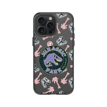 iPhone 15 Pro Max Clear 酷墨灰 - Jurassic Park/ Jurassic World - 侏羅紀公園- 彩色logo