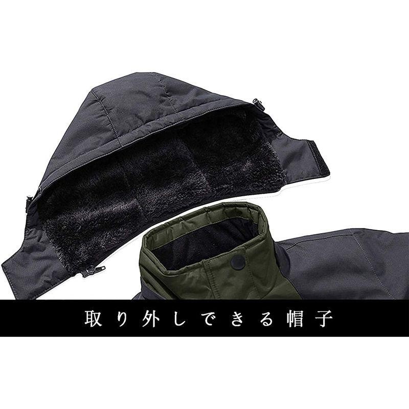 TACVASEN マウンテンパーカー 梅雨適用 メンズ フリースジャケット