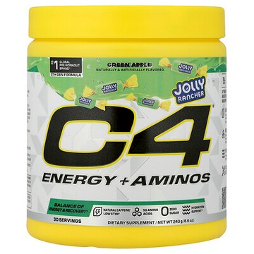 C4 / Cellucor, C4® Energy + Aminos, Jolly Rancher Green Apple, 8.6 oz (243 g)