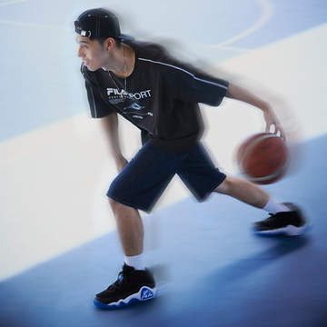 FILA GRANT HILL 中性復刻籃球鞋30週年紀念款-黑 4-B507Z-018