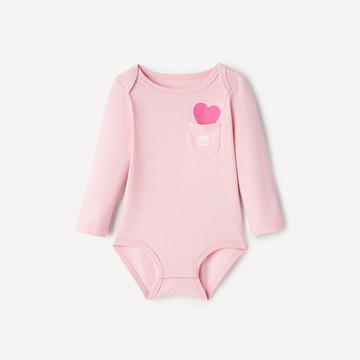 Roots 嬰兒-HEART POCKET 包屁衣