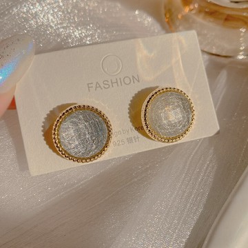 幾何圓形亞克力耳飾女夏季年新款潮個性簡約輕奢百搭耳釘耳飾