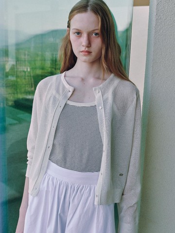 Ribbed Cropped Cardigan