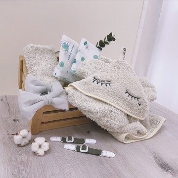 【Nature Me】 豪華彌月親子髮帶 8件組 (新生禮/浴巾/包巾/安撫巾/寶寶禮物)