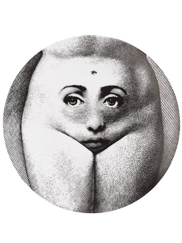 Fornasetti - Tema e Variazioni n.281 wall plate - unisex - Porcelain - One Size - White