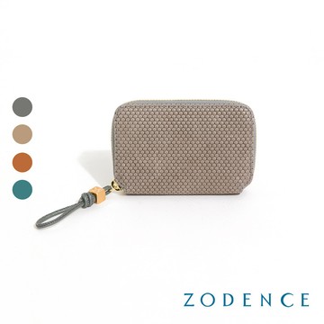 ZODENCE SHELL進口真皮貝殼紋理卡片零錢包