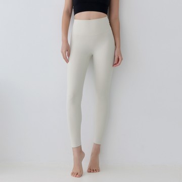 Mori girl 輕柔包覆高腰運動褲 米白