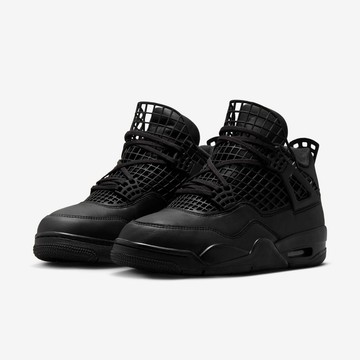 【NIKE】WMNS AIR JORDAN 4 NET 女鞋 籃球鞋 黑色 喬丹 4代 網格-FN7251001