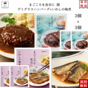 レトルト 惣菜 常温 和風 洋風 おかず レトルト食品 詰め合わせ 常温保存 送料無料 惣菜セット 食品 いわしの梅煮 3食 デミグラス ハンバ