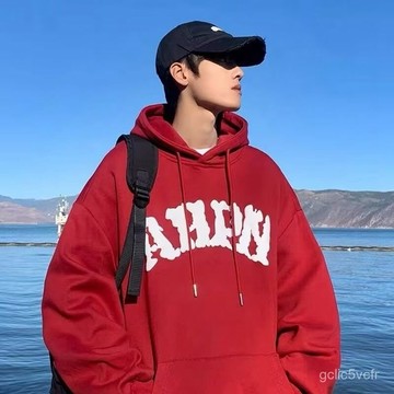 帽T衛衣男 上衣男 長袖帽T 加絨帽t 連帽衛衣 個性字母帽T男 日韓款寬鬆潮流帶帽大尺碼多色可選