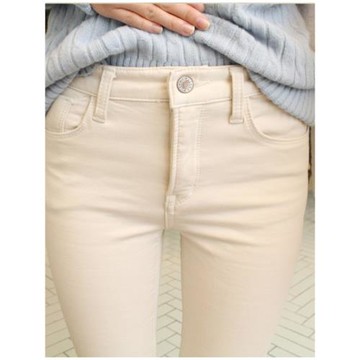 2025秋冬新款白色加絨牛仔褲女外穿高腰修身顯瘦小腳打底褲長褲子