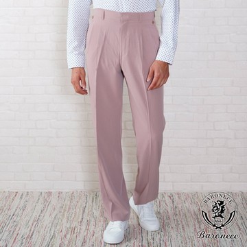 BARONECE 魅力搶眼休閒打摺褲_粉色 (67133-18)