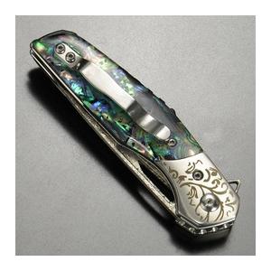 BNB KNIVES 折りたたみナイフ ABALONE FLIPPER ダマスカス BNB1991A