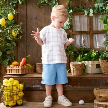 簡單比得淺牛仔五分褲 (Hi Cool涼感布+吸濕排汗)