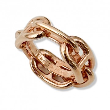 HERMES 90cm方巾 絲巾環 豬鼻 (玫瑰金色) Chaine d ancre